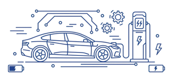 Start Auto Start Blau